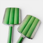 Vintage Art Deco Green Enamel Vanity Set Mirror Brush Chrome 1930s 40s 