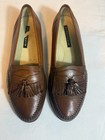 Florsheim 65063 Brown Leather Tassel Slip-on Loafer Almond Toe Men s 8 5d