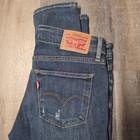 Levi s 711 Skinny Jeans Dark Wash 25     28  Distressed Womens Denim Mid Rise