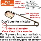 5 Pcs Of 5 Inch Heavy Duty Jumbo Stainless Steel Safety Pins Nickel silver 
