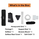 Octagon Softbox 37  95cm Bowens Mount And Honeycomb Grid Softbox For Monoligh   