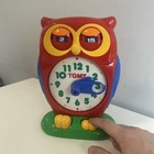 Vintage 1990 Tomy Owl Teaching Clock Learning Time Educational Toy