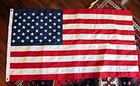 American Flag Cotton 3 X 5 100  Made In Usa Sewn Stripes Embroirdered Stars H   