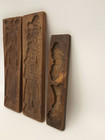 Lot Of 3 Antique Dutch Hand Carved Wood Cookie Cake Molds