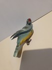 Vintage Cast Parrot Wall Metal Hook Bird Figure Hand Painted Mid Century