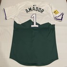 Game Worn Adael Amador Colorado Rockies 2024 City Connect Mlb Jersey Green 44