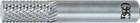 1 4    2500   Carbide Diamond Cut Router Burr - Fishtail Osg 640-2502