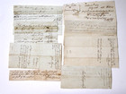 75 Antique Signed 1820 s Documents Of Adams And Gettysburg County Pa