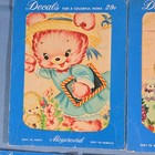 5 Vintage Meyercord Decal Transfers Cute Kitsch Bear Children s Pattern Nos Lot