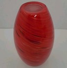 Vintage Style Red Swirl Glass Pendant Lamp Shade Light 7 3 4   h 1 5 8    Opening