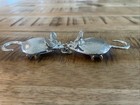 Signed 1974 Mimi Di N Mouse Mice Belt Buckles Silver Tone Nice 