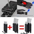 1-3 Pack Tactical Molle Magazine Pouch For 9mm Pistol Mags Holder Shell Black