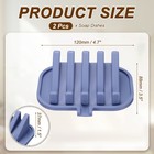 Self Draining Soap Dish  2pcs Silicone Bar Soap Holder Blue