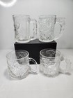 Vintage 1995 Mcdonald s Batman Forever Dc Comics Embossed Glass Mugs Set Of 4