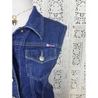 Vtg Y2k Bubblegum Dark Wash Button Up Denim Vest Sz Medium  Retro Indie 90 s