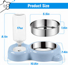 Dog Bowls  Cat Food And Water Bowl Set - Light Blue Pet Feeder