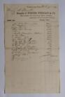 Mars Plantation Tippah County ms  Invoice From Foster vernay Store Civil War