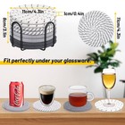 8 Pcs Drink Coasters With Holder  4 Colors Absorbent Coasters  Minimalist Cot   