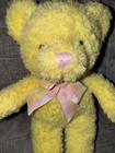 Russ Berrie Baby Yellow Sprinkles Teddy Bear Plush Rattle Vtg 10    Clean Toy
