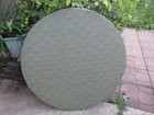 Sosco Vintage Round Folding Card Table 39  Diameter 27 5  Tall  Green