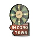  record Town  Sign  Lighted Multi