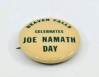 Vintage 1969 Beaver Falls Celebrates Joe Namath Day New York Jets Pinback Button