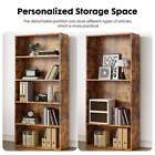 5-tier Bookcase With Adjustable Shelves  Floor Standing Storage Unit For Home
