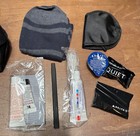 Tumi For Delta Black Amenity Kit Small Zippered Soft Travel Case Toiletry -lot E