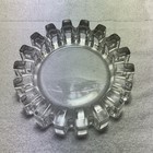 Brutalist Style Ashtray Heavy Glass 7  Starburst 3lb