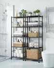 Sakugi Storage Shelves - Set Of 2  5-tier Metal Shelf Organizer  Space-saving   