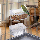 Hanging Bird Feeder For Cage  2 Pack 4 Compartment Food And Water Bowl Bird Cage