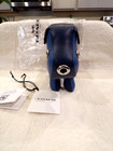 Nwt Coach Dog With Collar Blue Multi Leather Paperweight Cqo63 Sold Out 