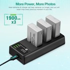 3-pack Firstpower Lp-e8 Battery   Charger For Canon Eos Rebel T2i-t5i  550d-700d
