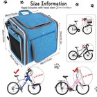 Expandable Dog Bike Basket Carrier  Foldable Pet Bicycle Backpack blue 