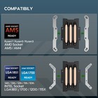 Vetroo V3 Cpu Air Cooler 120mm Argb pwm Fan Fo Lga1851 1700 1200 115x Am5 Am4