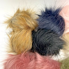 12 Faux Fur Pompoms For Hat Fluffy Keychain Fur Craft 3  Pompom Balls  6