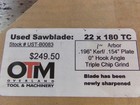 Otm 22  Saw Blade 22 X 180 Tc 1  Arbor  Approx 90  Life Left Ust-b0083 - Used