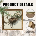 Spring Farmhouse Framed Wood Sign Bird Nest Bird Rustic Home Wall Decor Gift