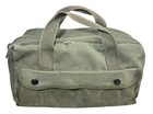 Vintage Us Military Mechanics Canvas Zippered Tool Bag W  Handles Od Green