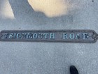Antique Large Cast Iron Teignmouth Road Plaque Sign 1   x8 5   x72    70 Lbs 