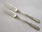 Dominick   Haff No  10 Sterling Silver Set Of 2 Strawberry Forks Pat  1896