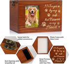 Pet Memorial Urn For Dog Or Cat Ashes  Wooden  Photo Frame