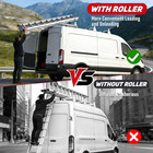 54  Van Ladder Roof Rack With Roller Fit For 15-24 Ford Transit 150 250 350