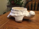 Vintage California Pottery Ceramic White Turtle Planter