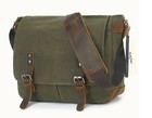 Huachen Men s Waxed Canvas Messenger Bag Crossbody School Shoulder Bag Satchel