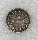 1899 Newfoundland Silver Half Dollar 50 Cent Coin Queen Victoria Low Mintage 50c