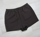 Vintage 60s 70s High Rise Hot Pants Shorts Mod Disco Polyester Chocolate Brown