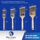 4 Pack Angle House Wall trim Paint Brush Set Home Exterior Or Interior Brushes