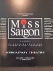 Vintage 1991 Miss Saigon Broadway April 11 Souvenir Program  Cds And T Shirt