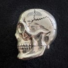 Vtg Sterling Silver   Vesta Skull Match Case W  Striker   Pill Box